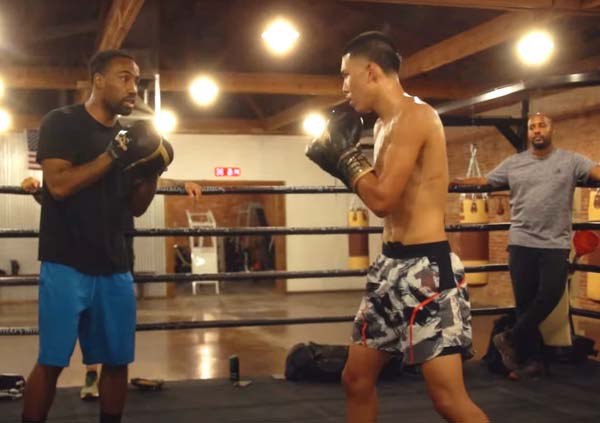 David Garcia training in gym